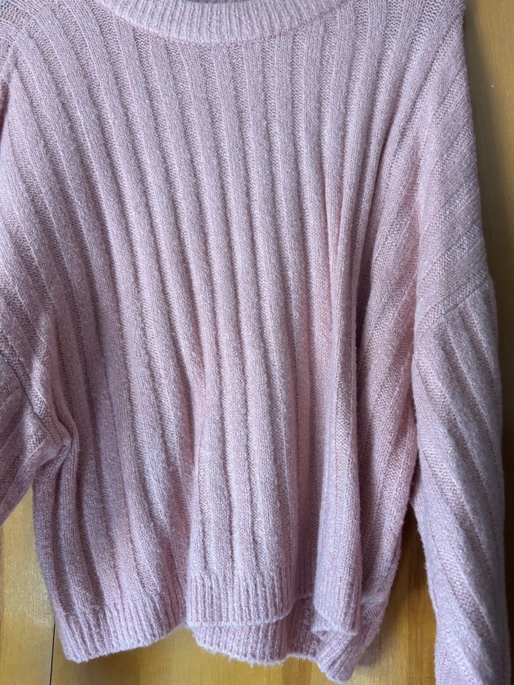 Soft Ribbed Pink Women’s Sweater